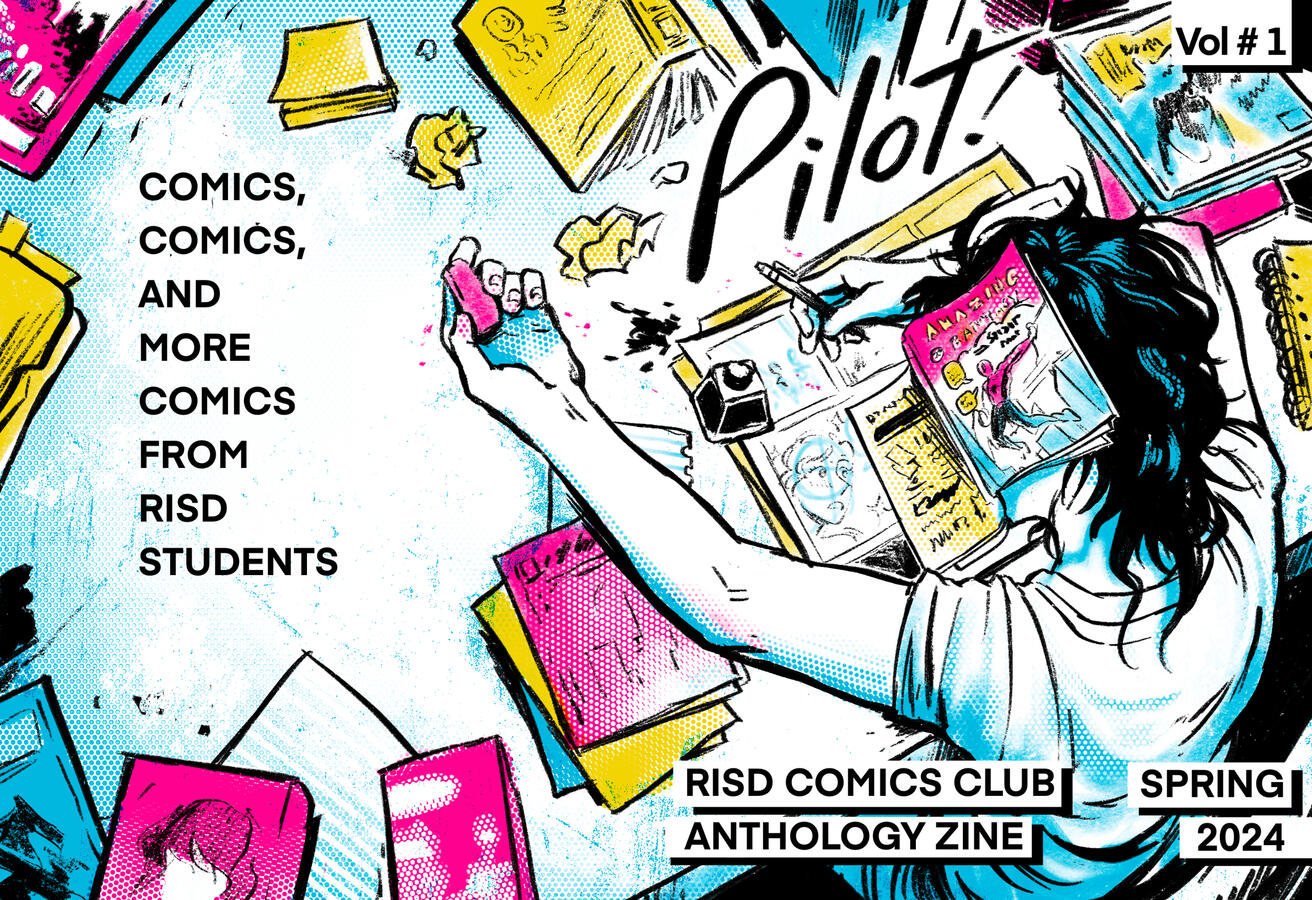 Cover for the first issue of the RISD Comic Club anthology “Pilot!”
