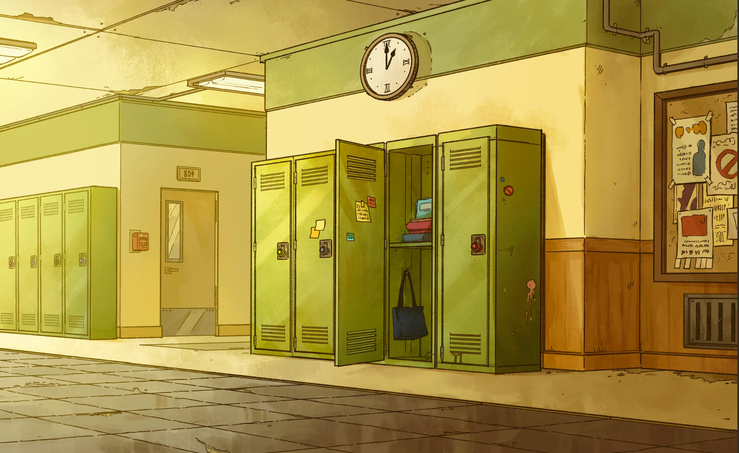 High School Hallway